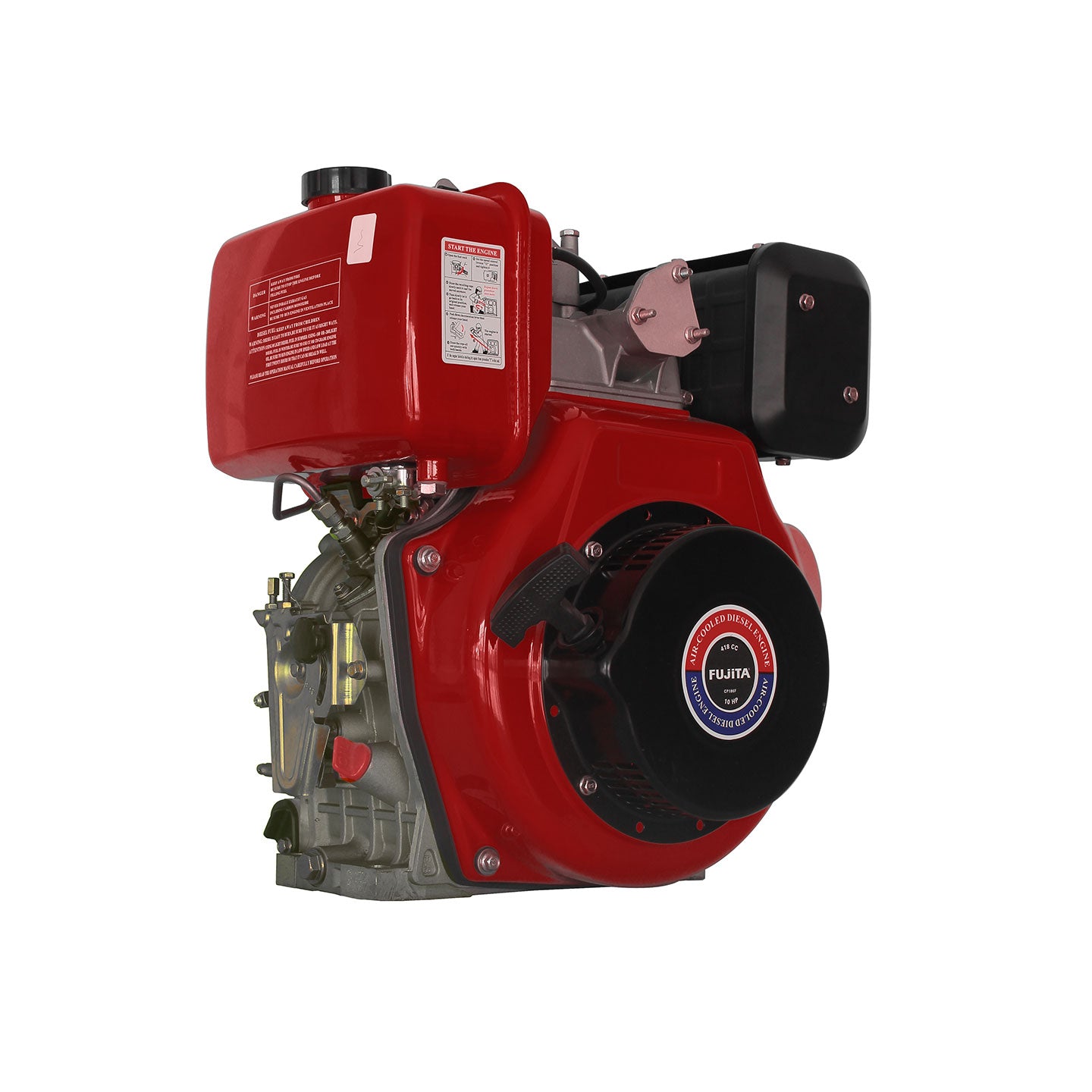 Motor A Diésel De 10 HP CP186F Fujita | 418 CC | 4 Tiempos | Cuña 25 mm