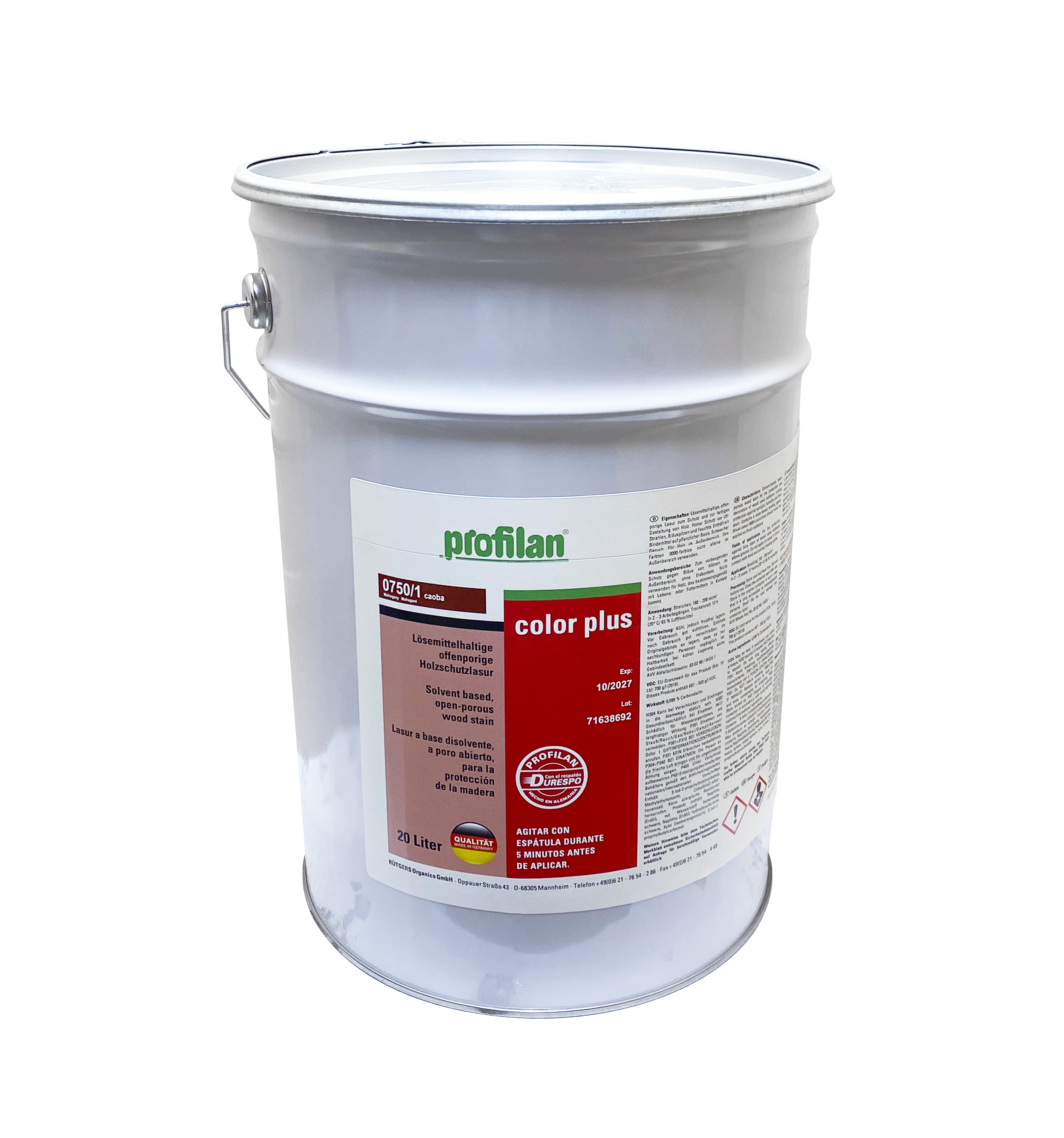 Profilan Color Plus | Recubrimiento (Lasur) Para Protección de Madera en Exteriores | Para Fachadas, Puertas, Ventanas y Pérgolas | Base Solvente