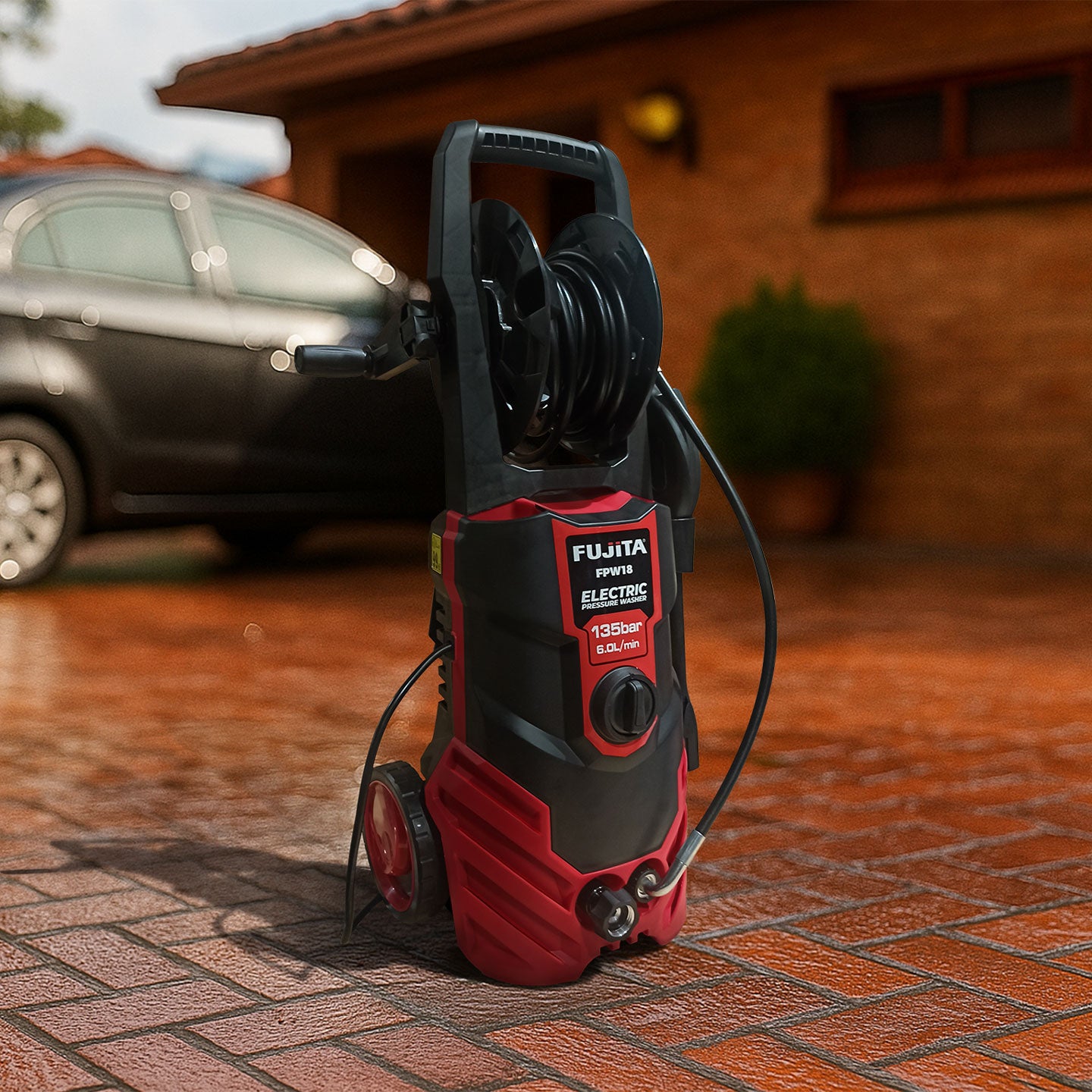 Hidrolavadora Eléctrica De 1800W FPW18 Fujita | 1960 PSI | 6.0 L/Min | Alta Presión