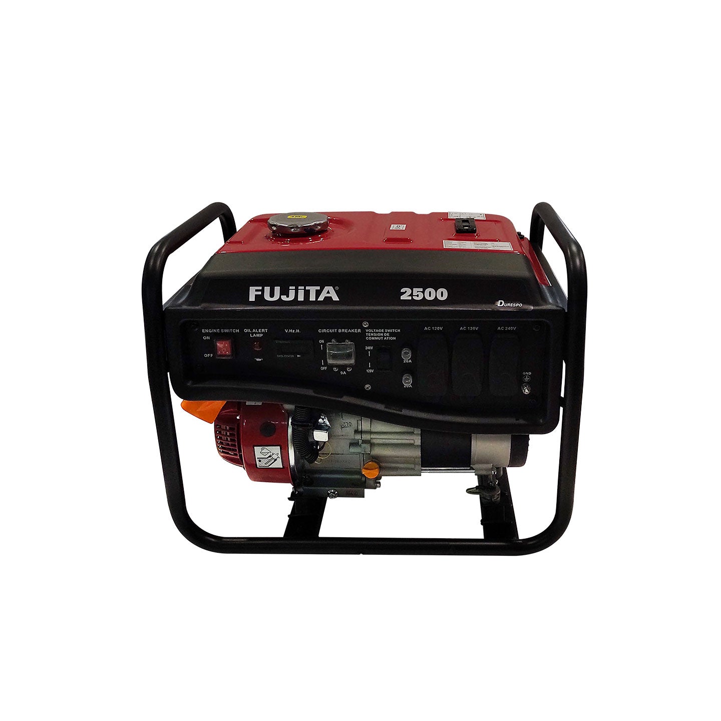 Generador De Energía A Gasolina De 2.500W GD2500 Fujita| 2.2 Kw | Monofásico