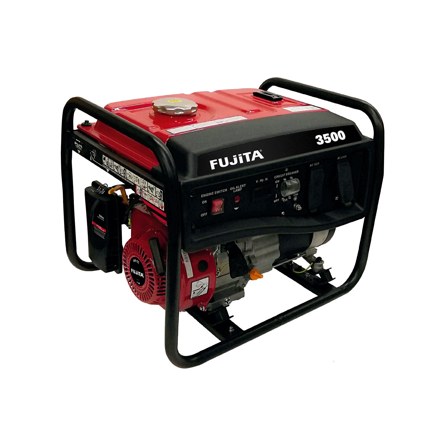 Generador De Energía A Gasolina De 3.500W GD3500 Fujita| 3.2 Kw | Monofásico
