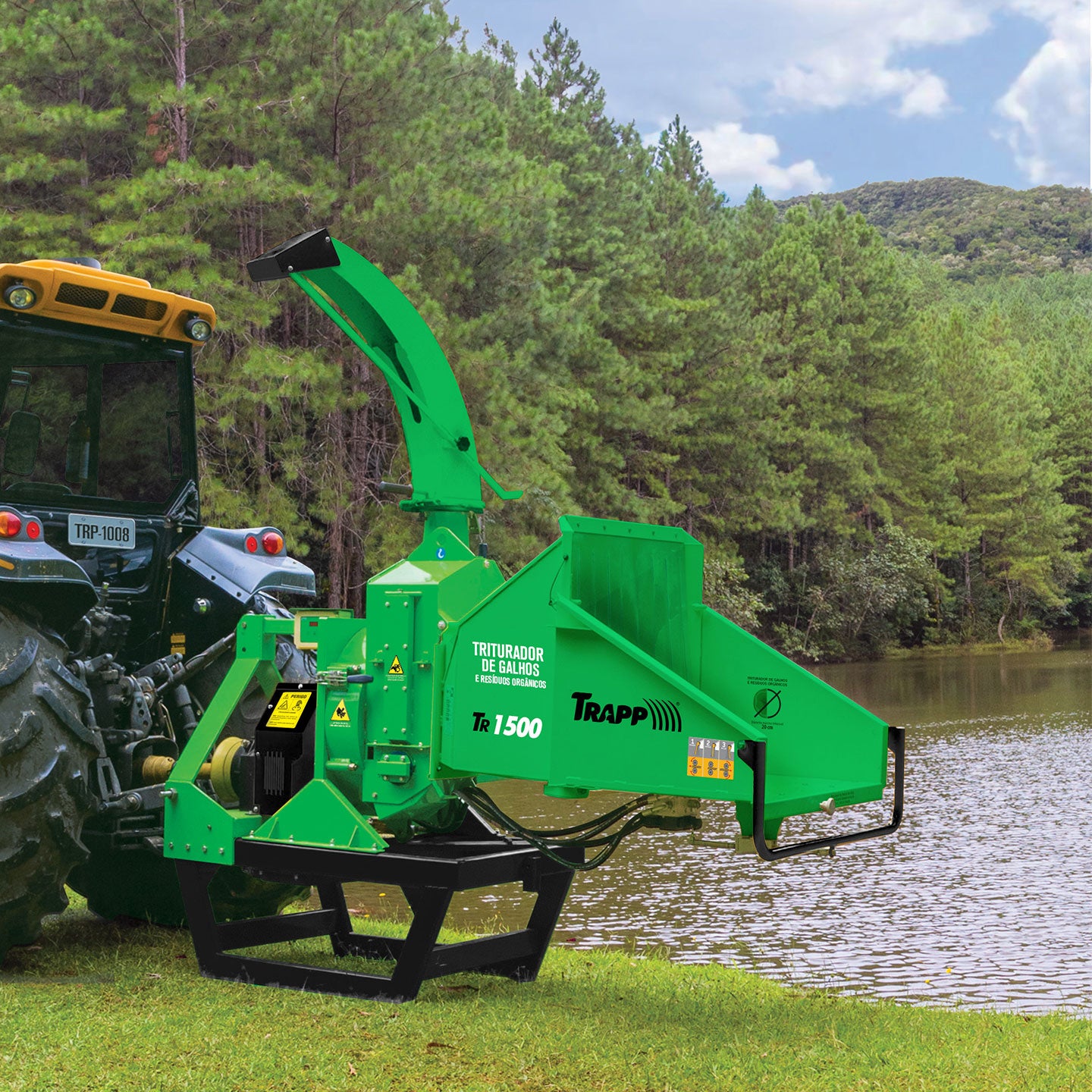 Chipeadora Industrial JTR1500 TRAPP | Corte Max 20 cm | Motor Diesel 54 CV | Residuos Forestales y Orgánicos