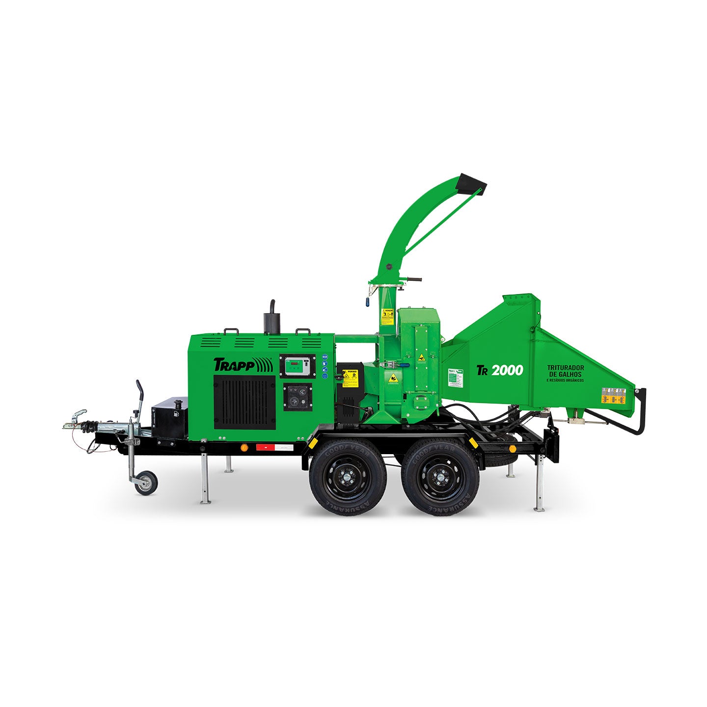 Chipeadora Industrial JTR2000 TRAPP | Corte Max 20 cm | Motor Diesel 54 CV | Residuos Forestales y Orgánicos