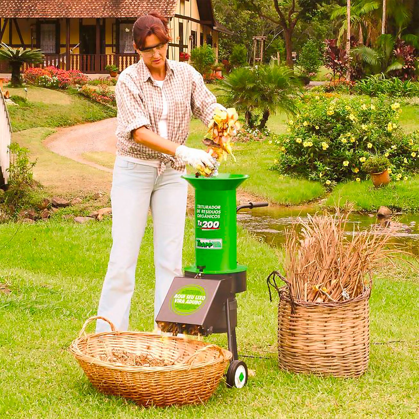 Triturador De Residuos Orgánicos JTR200 TRAPP Para Motor Eléctrico De 1.5 HP | Alto Rendimiento | Compostaje y Poda