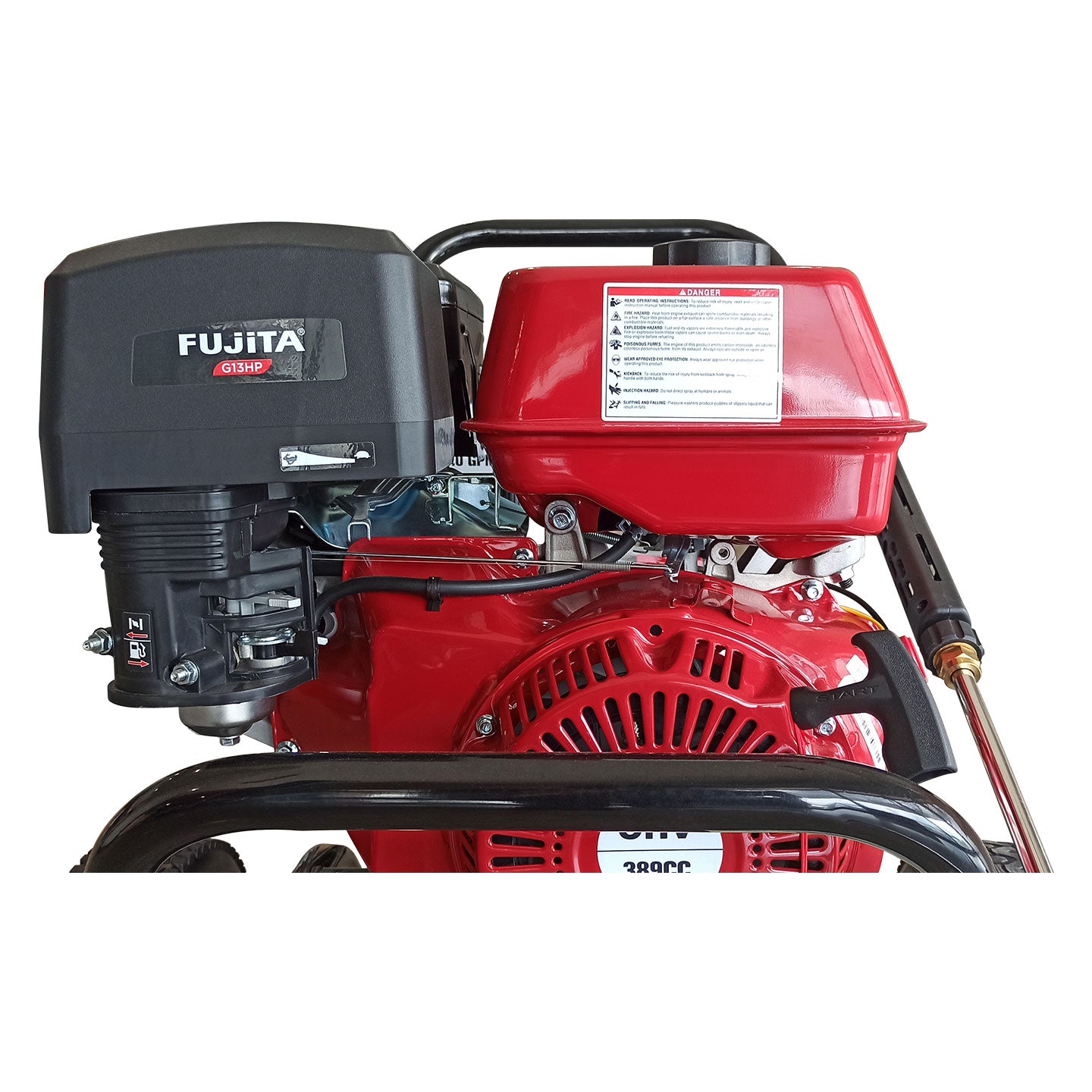 Hidrolavadora A Gasolina De 13 HP LHIDROG13 Fujita | 3800 PSI | 13.2 L/min | Alta Presión
