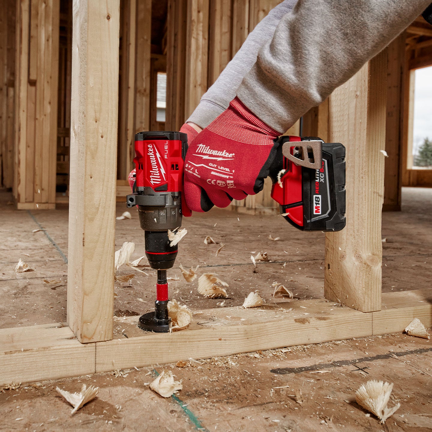 Taladro Percutor/Atornillador Inalámbrico Milwaukee De 1/2" Pulg. MW290422 | M18 Fuel | Dos Baterías y Cargador