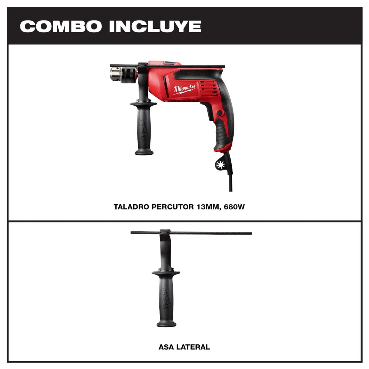 Taladro Percutor Milwaukee De 1/2" Pulgadas MW537420 | 680W | Rendimiento Profesional