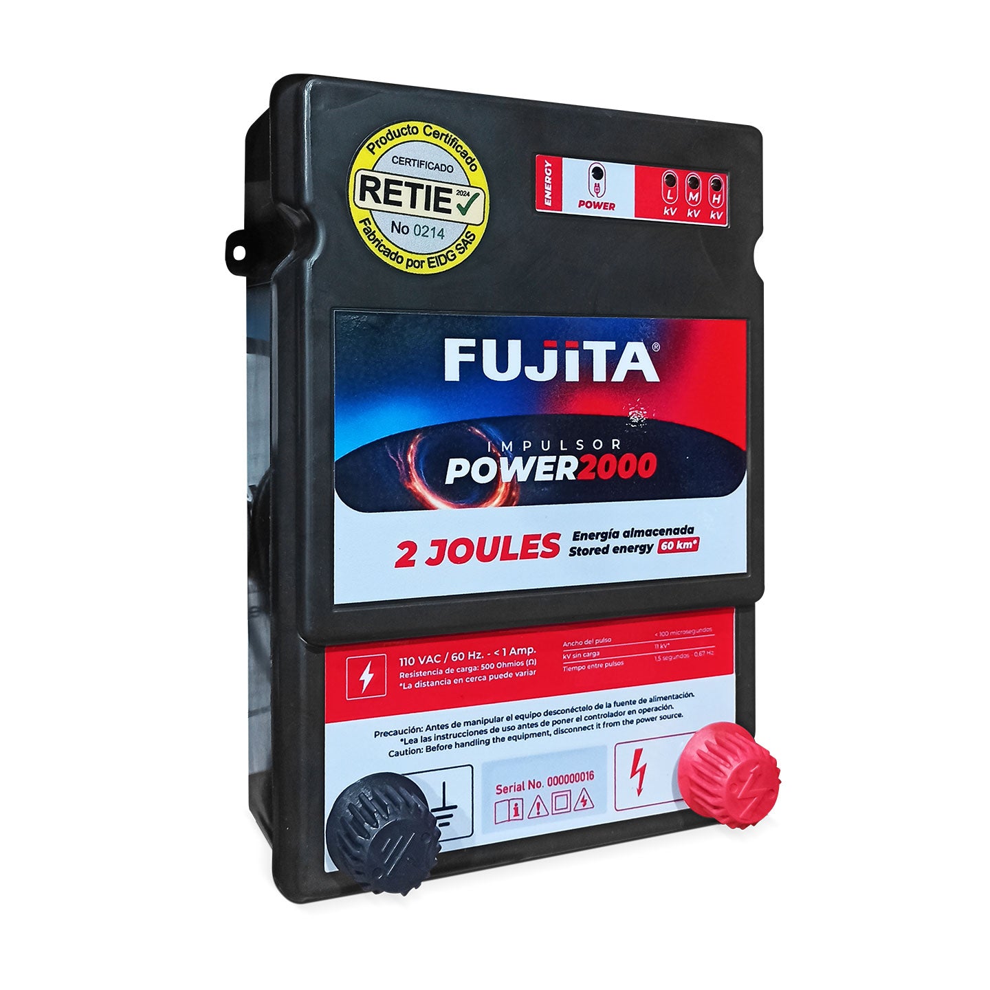 Impulsor Para Cercas Eléctricas Fujita de 2 Joules | 60 Km | ZPOWER2000