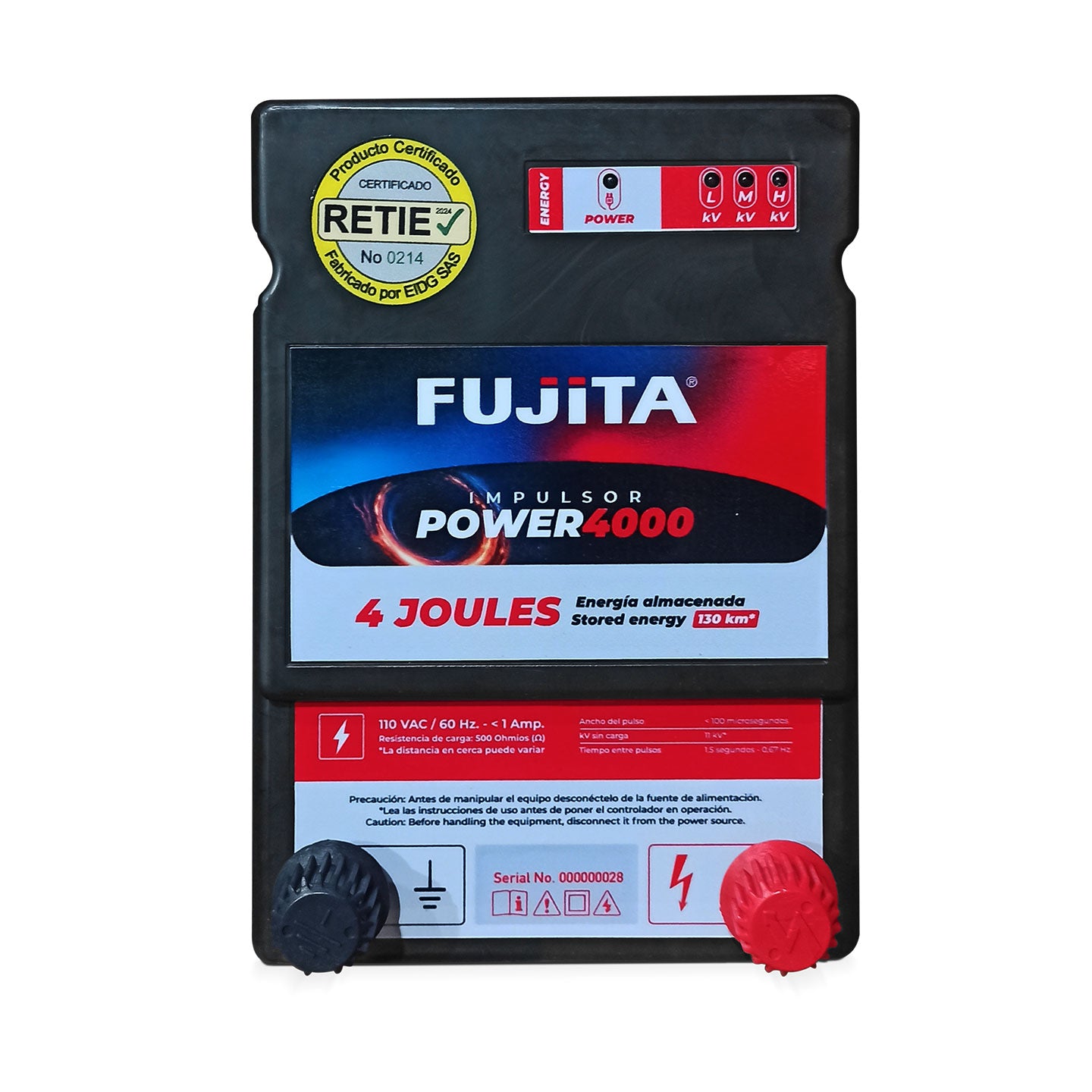 Impulsor Para Cercas Eléctricas Fujita de 4 Joules | 130 Km | ZPOWER4000