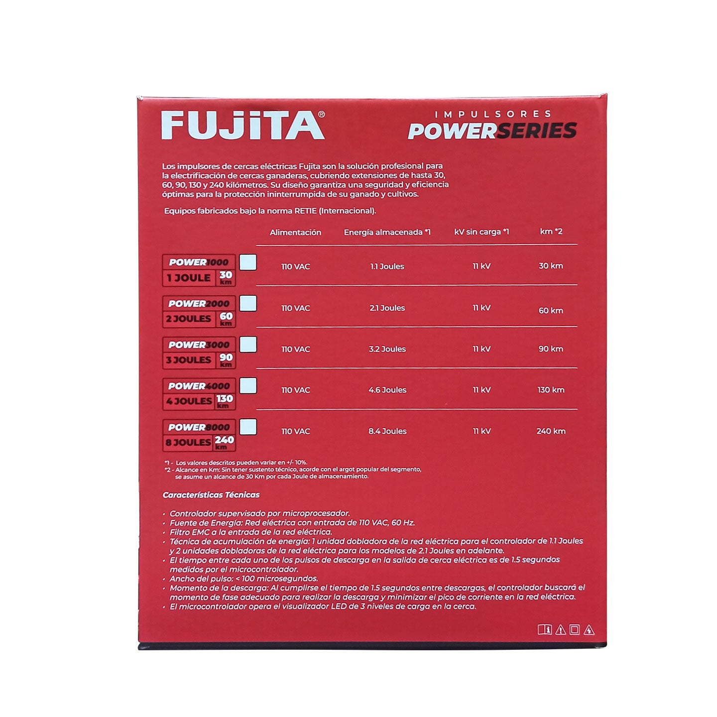 Impulsor Para Cercas Eléctricas Fujita de 4 Joules | 130 Km | ZPOWER4000