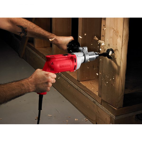 Taladro alámbrico de rotación de 1/2" 0299-20 Milwaukee Magnum®, 8.0 Amp,. 900 Watts, VVR 0-850 RPM - Imagen 4