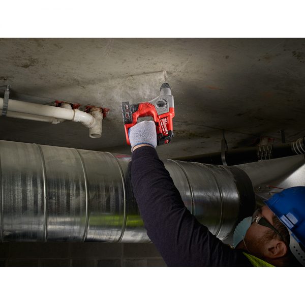 Milwaukee M12™ FUEL Brushless 12-voltios, Rotomartillo SDS PLUS 5/8" inalámbrico MW241622XC, con dos baterías ion de litio carga extendida de 4.0 amperios, incluye estuche y cargador - Imagen 6