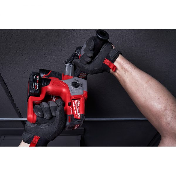 Milwaukee M12™ FUEL Brushless 12-voltios, Rotomartillo SDS PLUS 5/8" inalámbrico MW241622XC, con dos baterías ion de litio carga extendida de 4.0 amperios, incluye estuche y cargador - Imagen 9