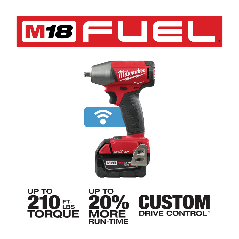 Milwaukee M18 – Llave de impacto compacta de 18 V combustible de 38  pulgadas sin escobillas sin escobillas herramienta descubierta accesorio –  Yaxa Costa Rica