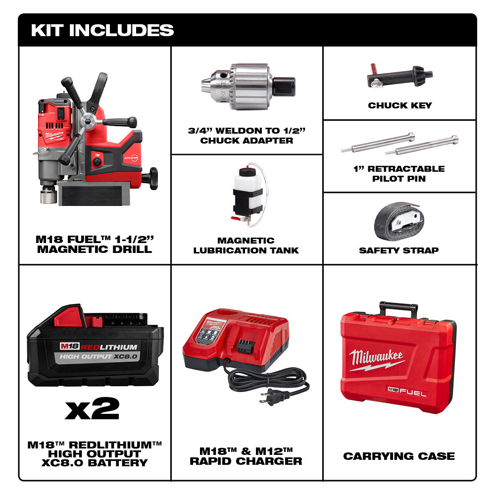 Kit de taladro magnético M18 FUEL™ de 1-1/2