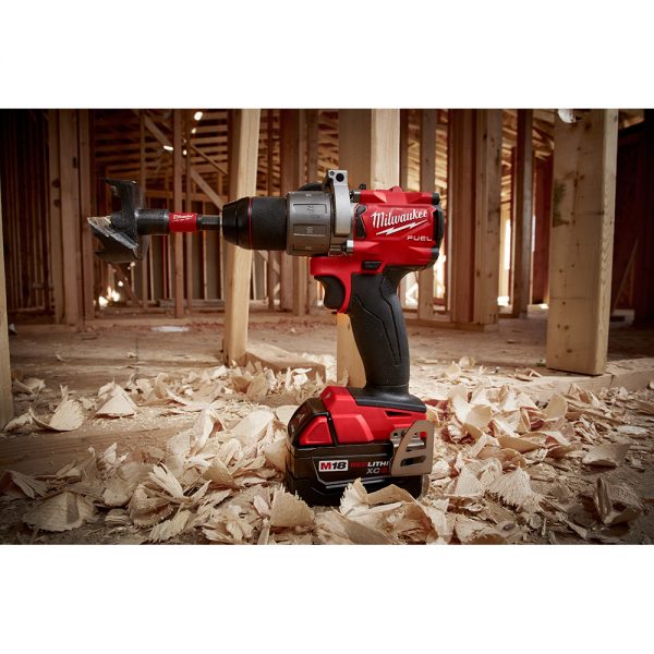 Milwaukee M18™ FUEL Kit Brushless 18-voltios ion de Litio Taladro Percutor/Atornillador de 1/2” pulgada inalámbrico con dos baterías de 5.0 amperios, MW280322, incluye estuche y cargador multivoltaje - Imagen 15