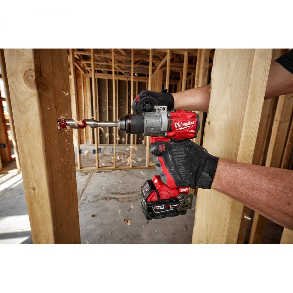 Milwaukee M18™ FUEL Kit Brushless 18-voltios ion de Litio Taladro Percutor/Atornillador de 1/2” pulgada inalámbrico con dos baterías de 5.0 amperios, MW280422, incluye estuche y cargador multivoltaje - Imagen 13
