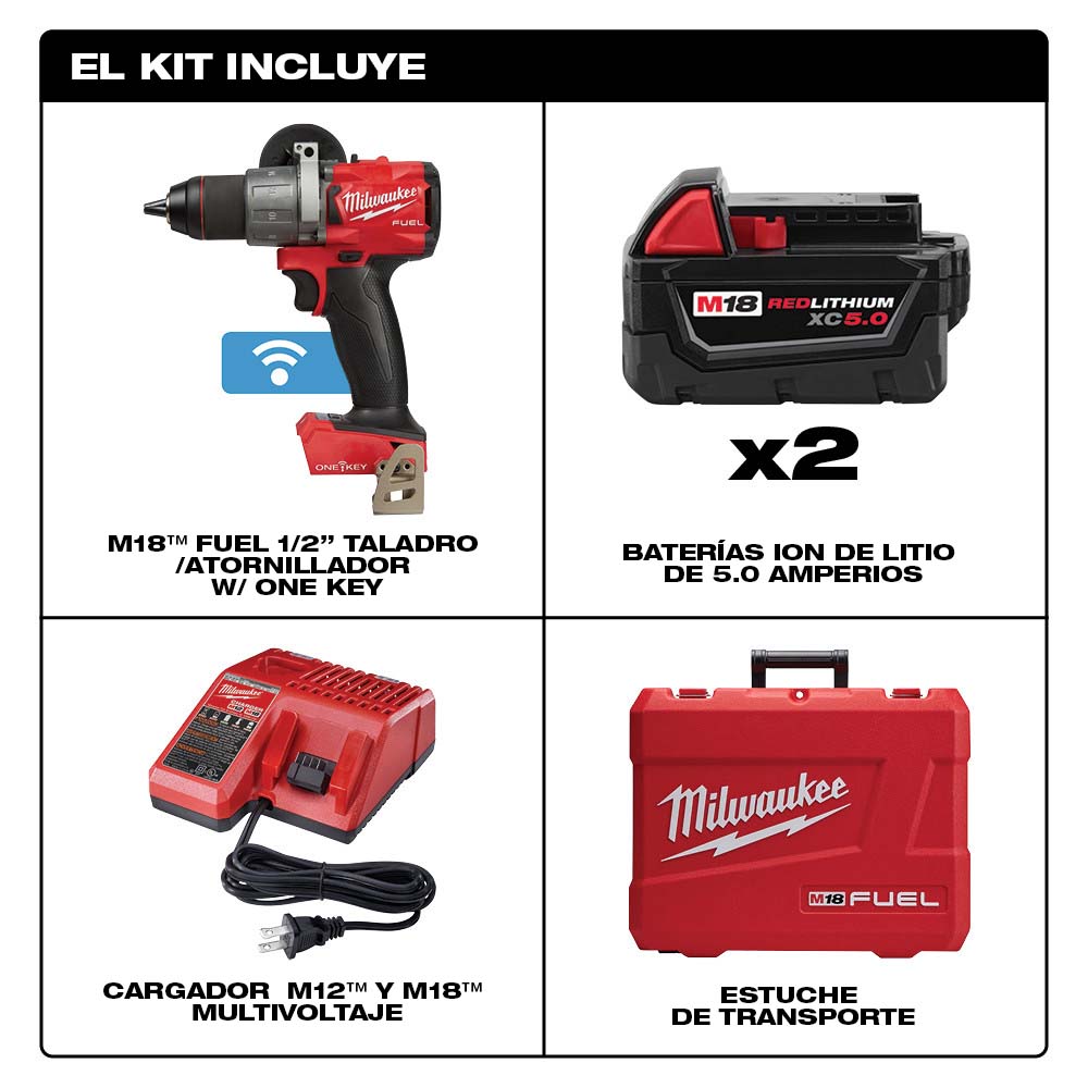 Taladro/destornillador inalámbrico M18 FUEL de 1/2