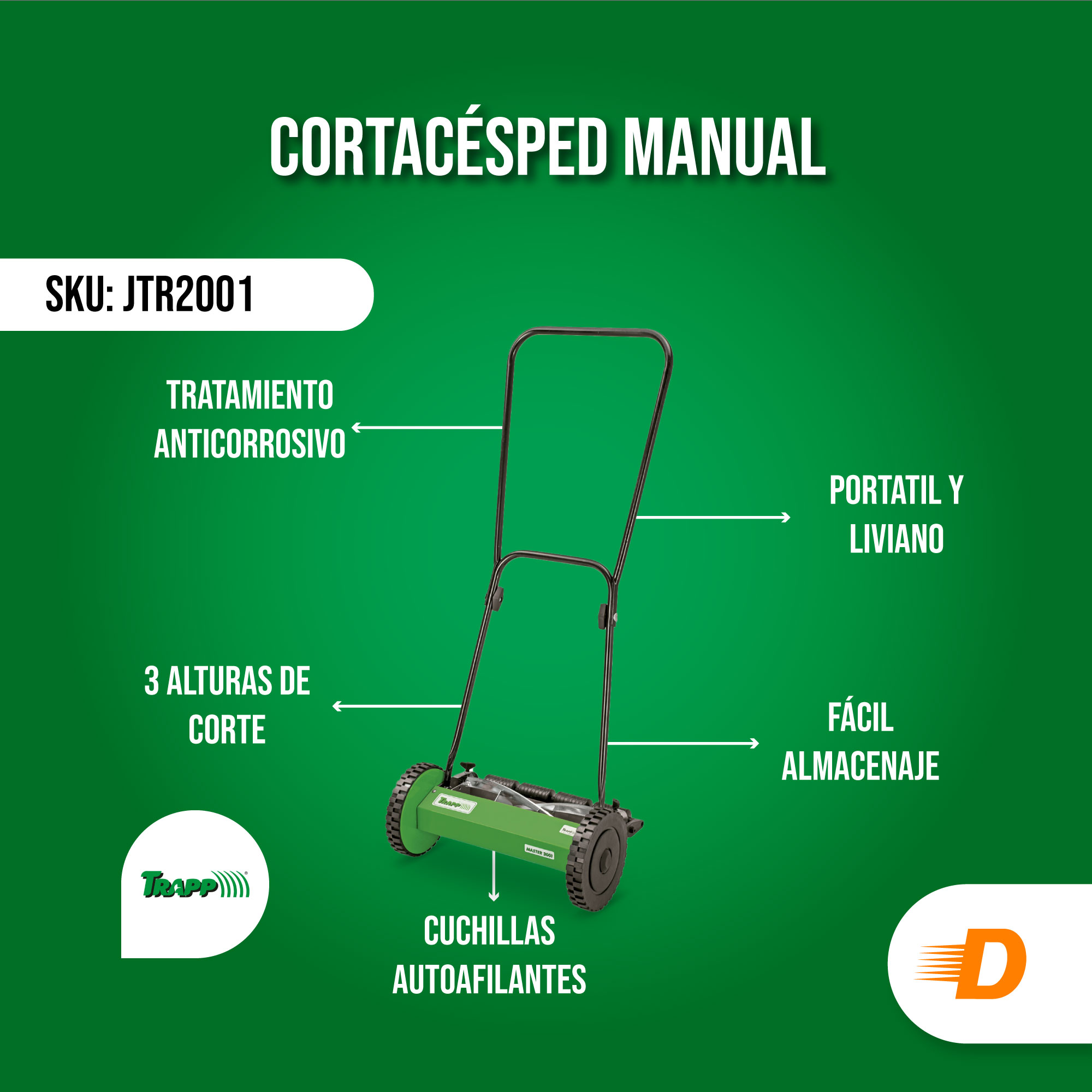 Trapp Cortacésped Manual JTR2001 - Durespo