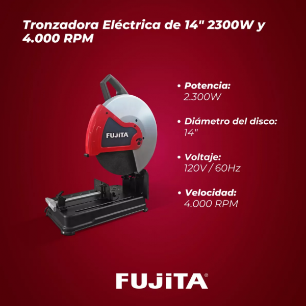 Fujita Tronzadora de 14" 2300W FKX355K - Imagen 3
